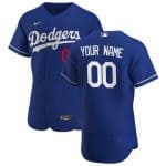 Los Angeles Dodgers Customized Blue Alternate 2020 FlexBase Jersey