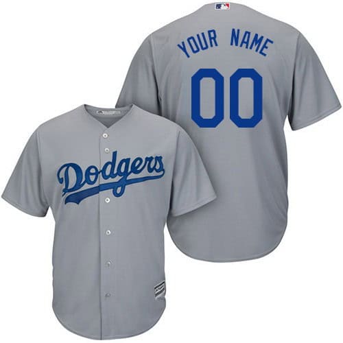 Los Angeles Dodgers Customized Gray Cool Base Jersey