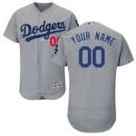 Los Angeles Dodgers Customized Gray FlexBase Jersey