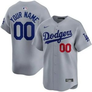 Los Angeles Dodgers Customized Gray Limited Jersey