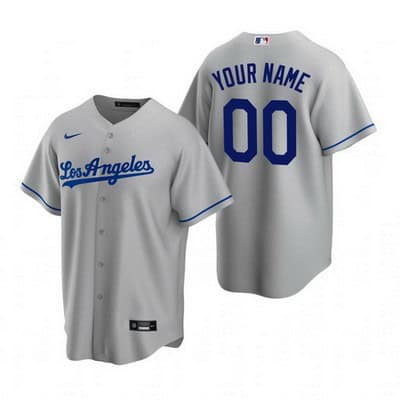 Los Angeles Dodgers Customized Gray Road 2020 Cool Base Jersey