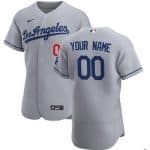 Los Angeles Dodgers Customized Gray Road 2020 FlexBase Jersey