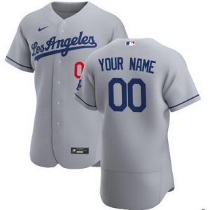Los Angeles Dodgers Customized Gray Road 2020 FlexBase Jersey
