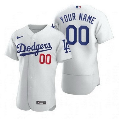 Los Angeles Dodgers Customized White 2020 FlexBase Jersey