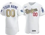Los Angeles Dodgers Customized White 2020 Gold Program Authentic Jersey