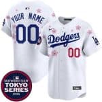 Los Angeles Dodgers Customized White 2025 Tokyo Series Limited Jersey