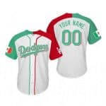 Los Angeles Dodgers Customized White Mexican Heritage Night Cool Base Jersey