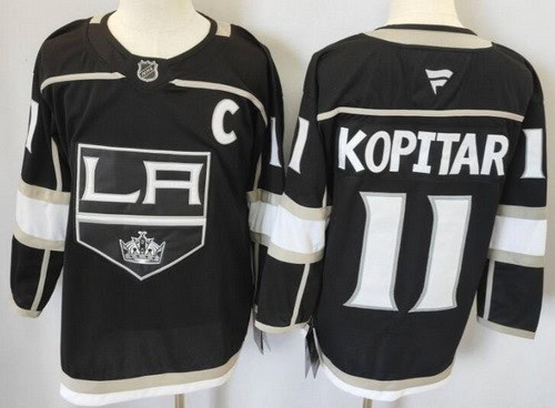 Los Angeles Kings #11 Anze Kopitar Black Fanatics Authentic Jersey