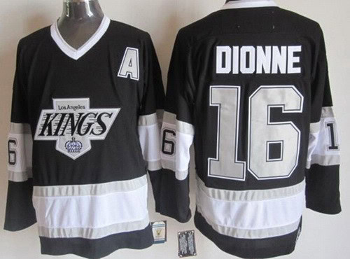 Los Angeles Kings #16 Marcel Dionne Black Throwback Jersey