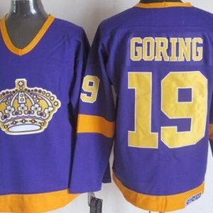 Los Angeles Kings #19 Butch Goring Purple Throwback Jersey