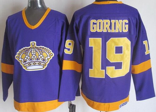 Los Angeles Kings #19 Butch Goring Purple Throwback Jersey