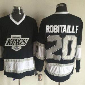 Los Angeles Kings #20 Luc Robitaille Black Throwback Jersey
