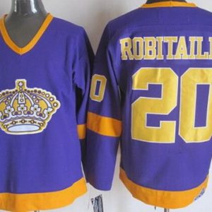 Los Angeles Kings #20 Luc Robitaille Purple Retro Jersey