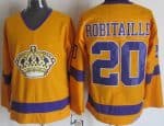Los Angeles Kings #20 Luc Robitaille Yellow Retro Jersey