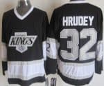 Los Angeles Kings #32 Kelly Hrudey Black Throwback Jersey