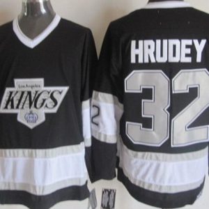 Los Angeles Kings #32 Kelly Hrudey Black Throwback Jersey
