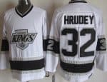 Los Angeles Kings #32 Kelly Hrudey White Throwback Jersey