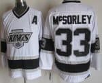 Los Angeles Kings #33 Marty McSorley White Throwback Jersey