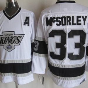 Los Angeles Kings #33 Marty McSorley White Throwback Jersey