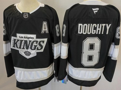 Los Angeles Kings #8 Drew Doughty Black Alternate Authentic Jersey