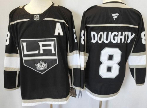 Los Angeles Kings #8 Drew Doughty Black Fanatics Authentic Jersey