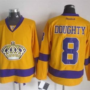 Los Angeles Kings #8 Drew Doughty Yellow Throwback Jersey
