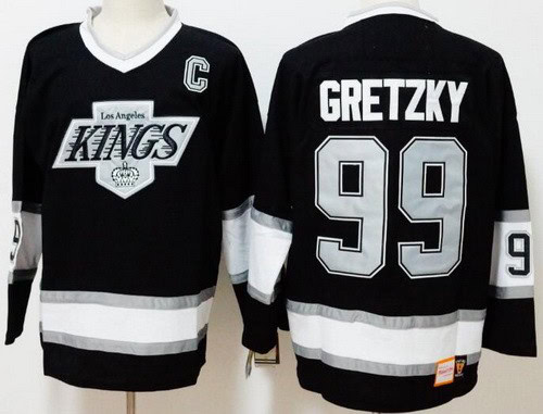 Los Angeles Kings #99 Wayne Gretzky Black Throwback Jersey