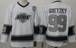 Los Angeles Kings #99 Wayne Gretzky White Silver Throwback Jersey