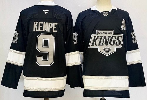 Los Angeles Kings #9 Adrian Kempe Black Alternate Authentic Jersey