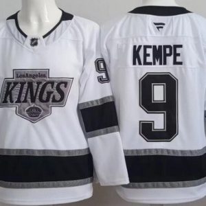 Los Angeles Kings #9 Adrian Kempe White Authentic Jersey