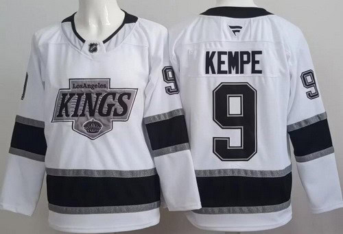 Los Angeles Kings #9 Adrian Kempe White Authentic Jersey