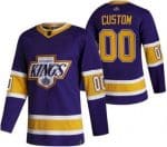 Los Angeles Kings Customized Purple 2021 Reverse Retro Authentic Jersey