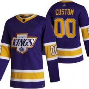 Los Angeles Kings Customized Purple 2021 Reverse Retro Authentic Jersey