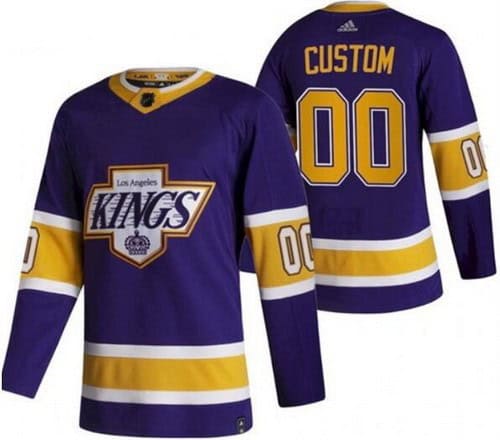 Los Angeles Kings Customized Purple 2021 Reverse Retro Authentic Jersey