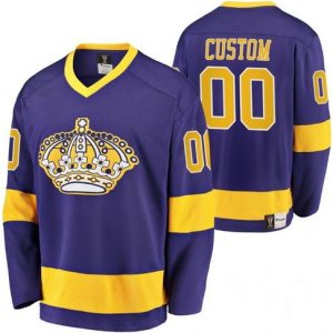 Los Angeles Kings Customized Purple Throwback Jersey
