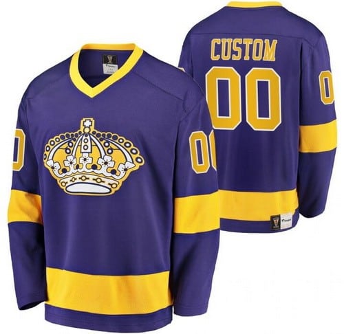 Los Angeles Kings Customized Purple Throwback Jersey