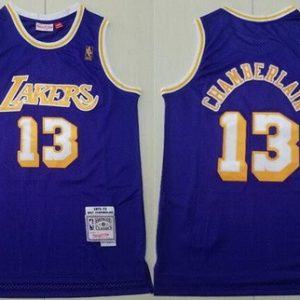 Los Angeles Lakers #13 Wilt Chamberlain Purple 1971 Throwback Swingman Jersey