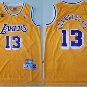 Los Angeles Lakers #13 Wilt Chamberlain Yellow Hollywood Classic Swingman Jersey