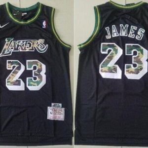 Los Angeles Lakers #23 LeBron James Black Camo 2018 Hollywood Classic Swingman Jersey