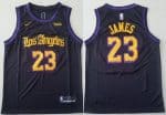 Los Angeles Lakers #23 LeBron James Black Latin Night Icon Sponsor Swingman Jersey