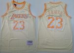 Los Angeles Lakers #23 LeBron James Gold Hollywood Classic Swingman Jersey