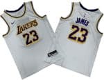 Los Angeles Lakers #23 LeBron James White Icon Swingman Jersey