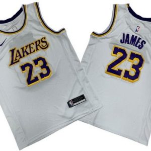 Los Angeles Lakers #23 LeBron James White Icon Swingman Jersey