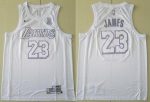 Los Angeles Lakers #23 LeBron James White MVP Swingman Jersey