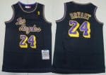 Los Angeles Lakers #24 Kobe Bryant Black 2008 Throwback Swingman Jersey