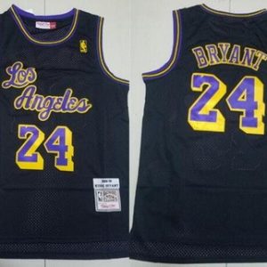 Los Angeles Lakers #24 Kobe Bryant Black 2008 Throwback Swingman Jersey