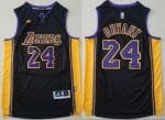 Los Angeles Lakers #24 Kobe Bryant Black Adidas Swingman Jersey