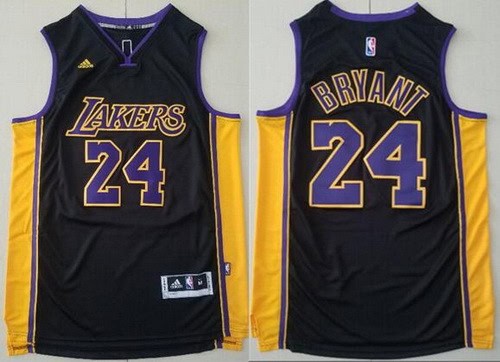 Los Angeles Lakers #24 Kobe Bryant Black Adidas Swingman Jersey