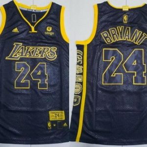 Los Angeles Lakers #24 Kobe Bryant Black Retired Commemorative Swingman Jersey