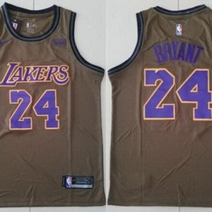 Los Angeles Lakers #24 Kobe Bryant Brown Icon Sponsor Swingman Jersey